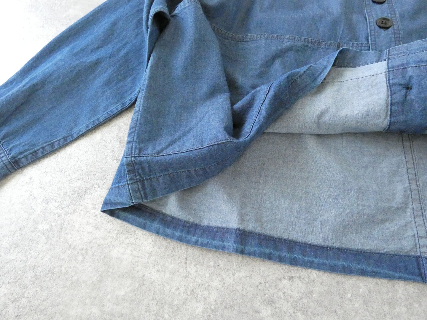 UNIVERSAL TISSU(ユニヴァーサル ティシュ) 5.4ozデニムスタンドカラークラシックシャツジャケットの商品画像26