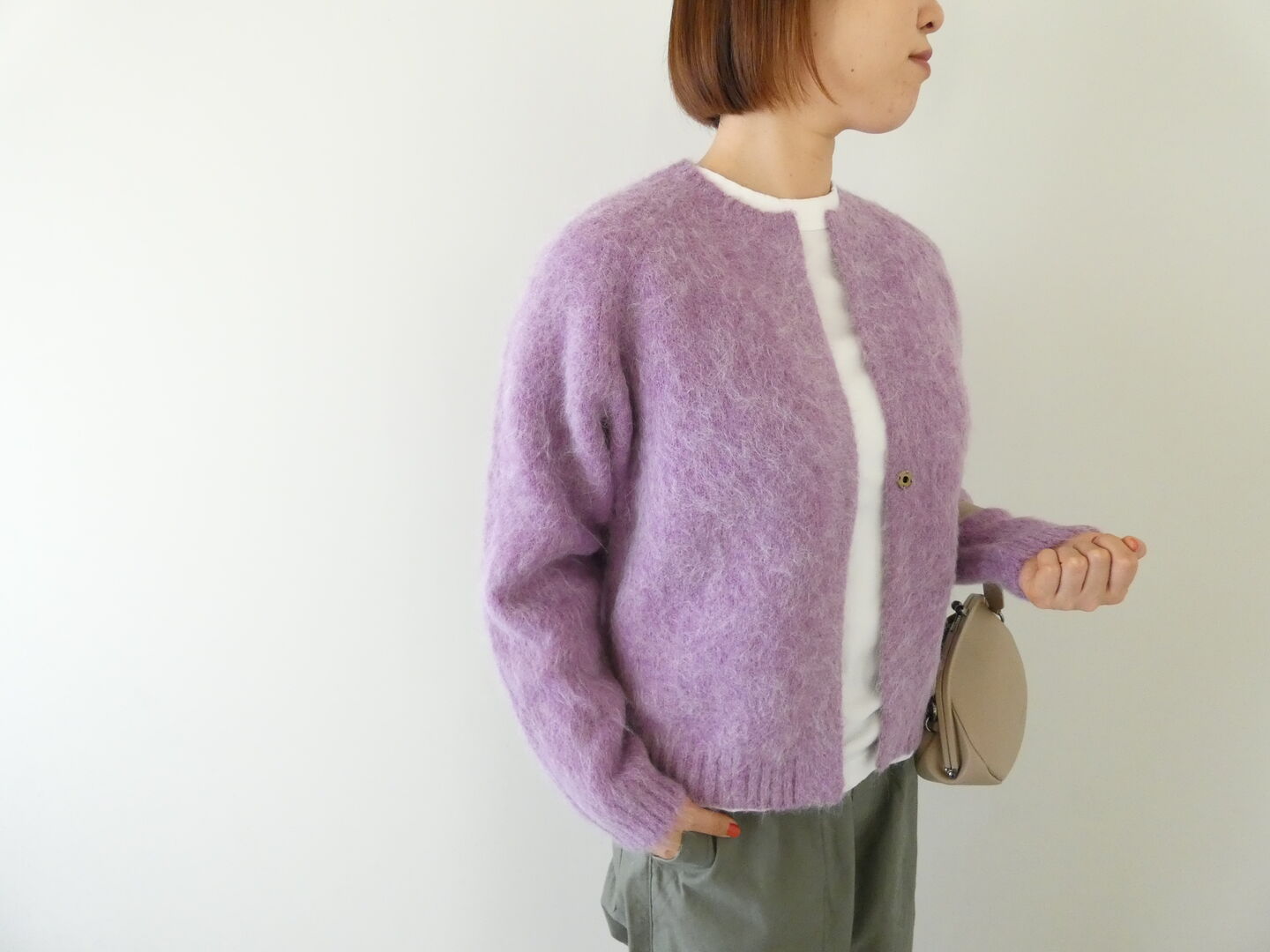NOMBRE IMPAIR(ノンブルアンペール) アルパカシャギーショートカーデの商品画像1