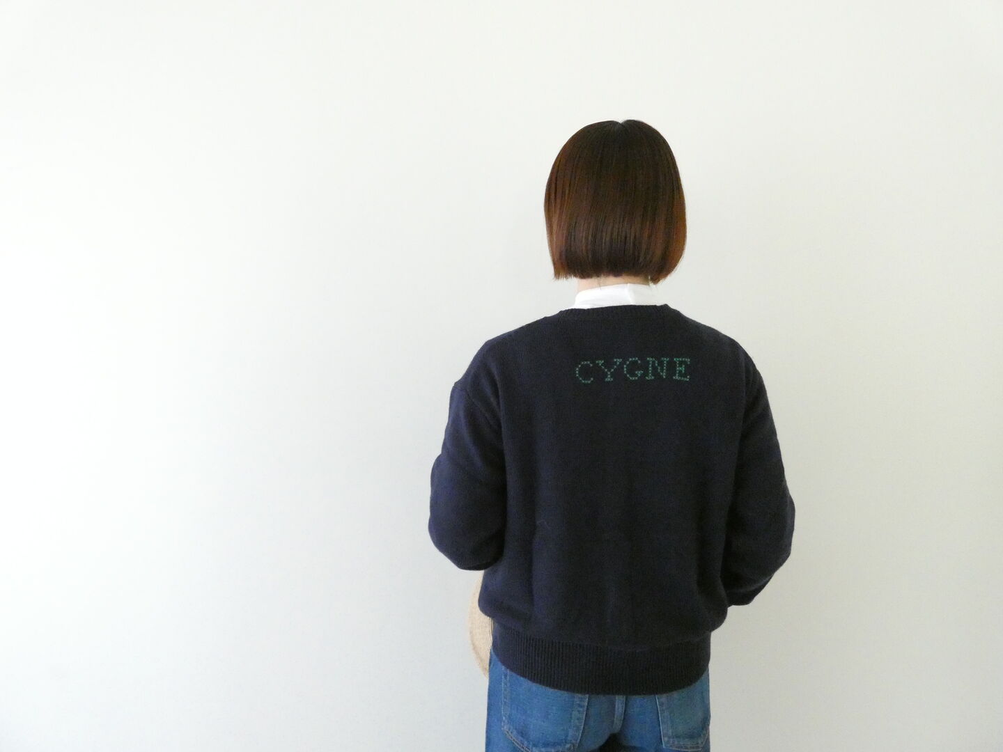 NOMBRE IMPAIR(ノンブルアンペール) スワン刺繍クルーネックカーデの商品画像4