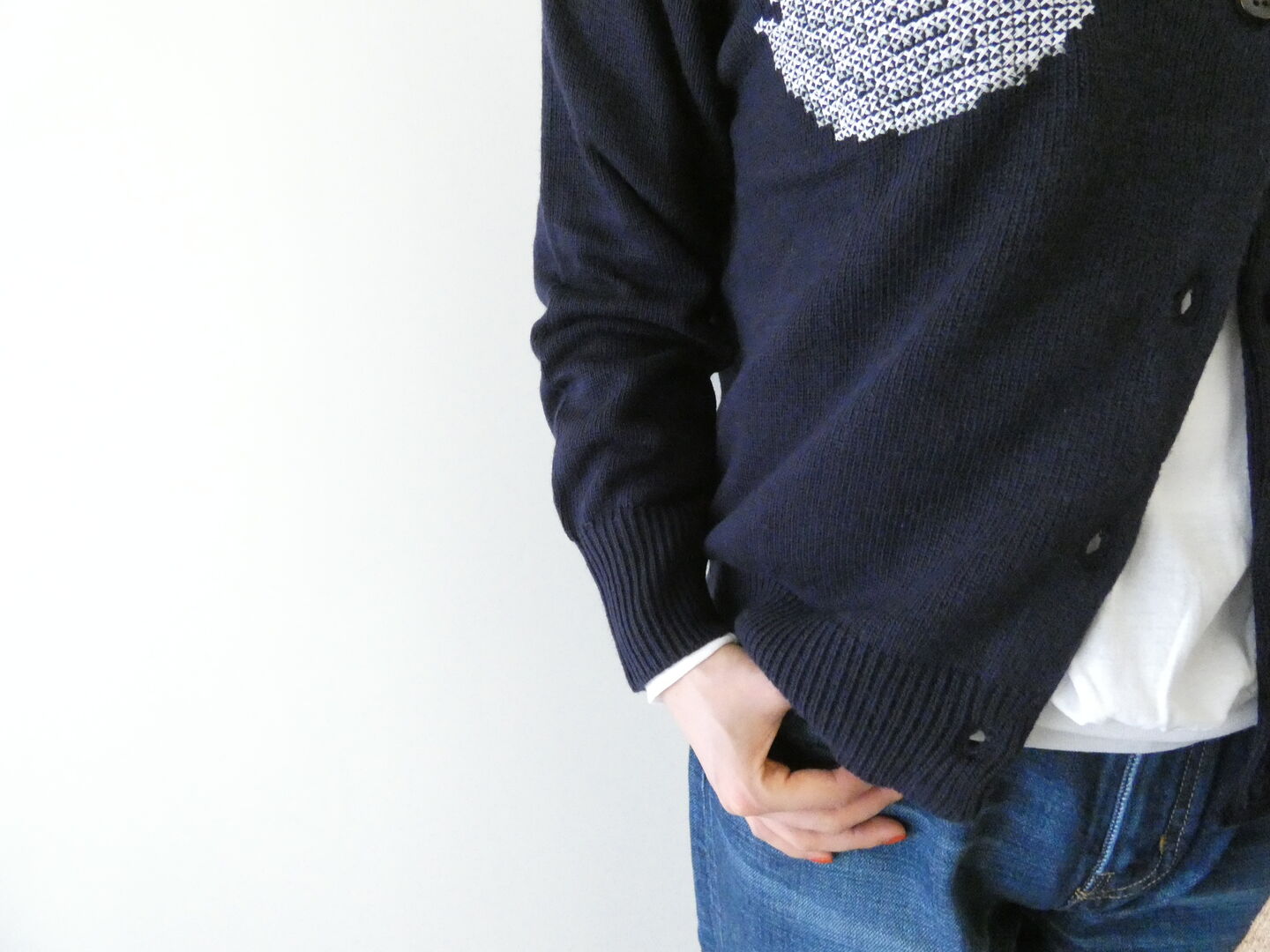 NOMBRE IMPAIR(ノンブルアンペール) スワン刺繍クルーネックカーデの商品画像8