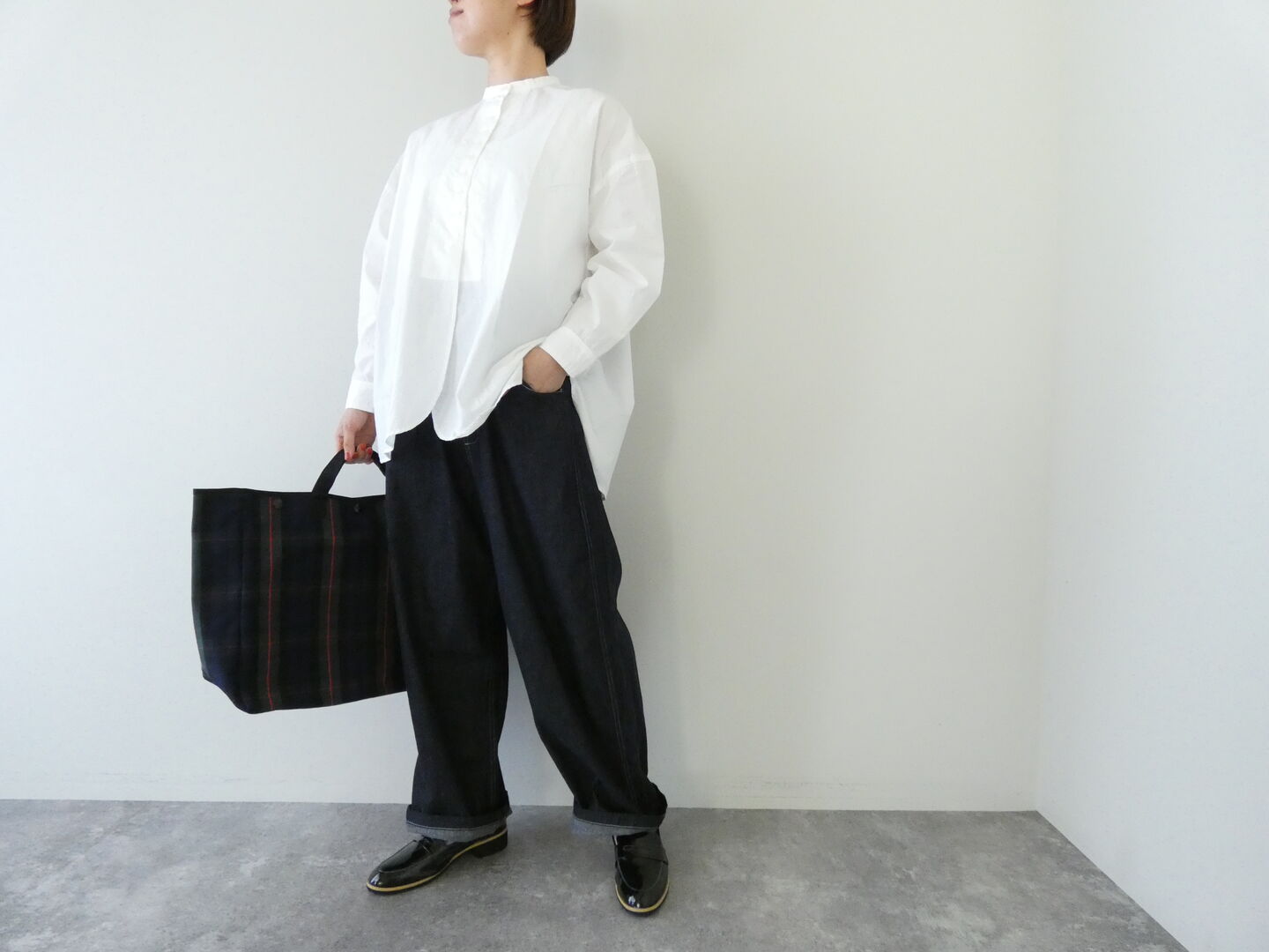 ichi(イチ) 近江晒タイプライターシャツの商品画像1