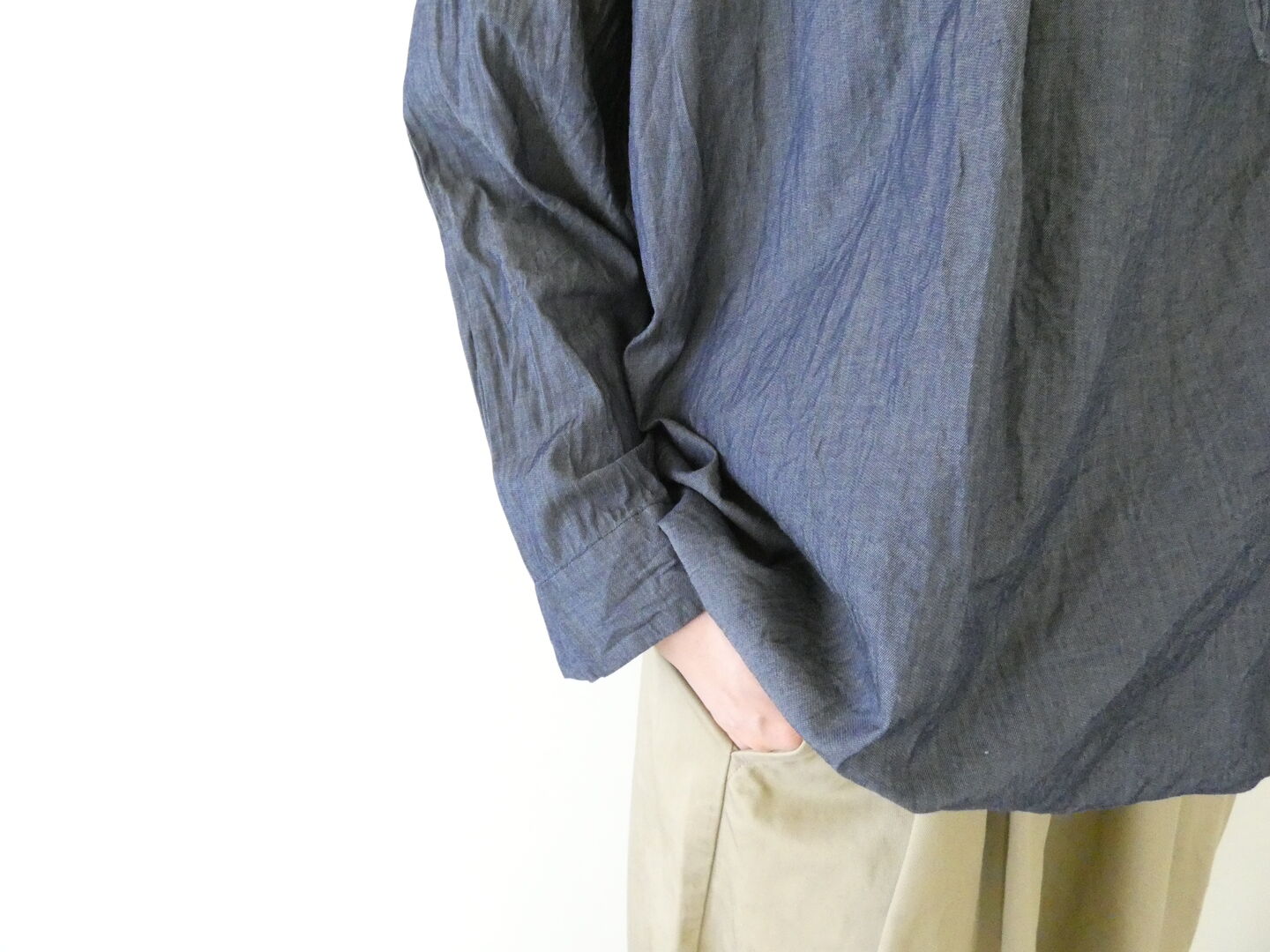ichi(イチ) デニム衿付きプルオーバの商品画像22