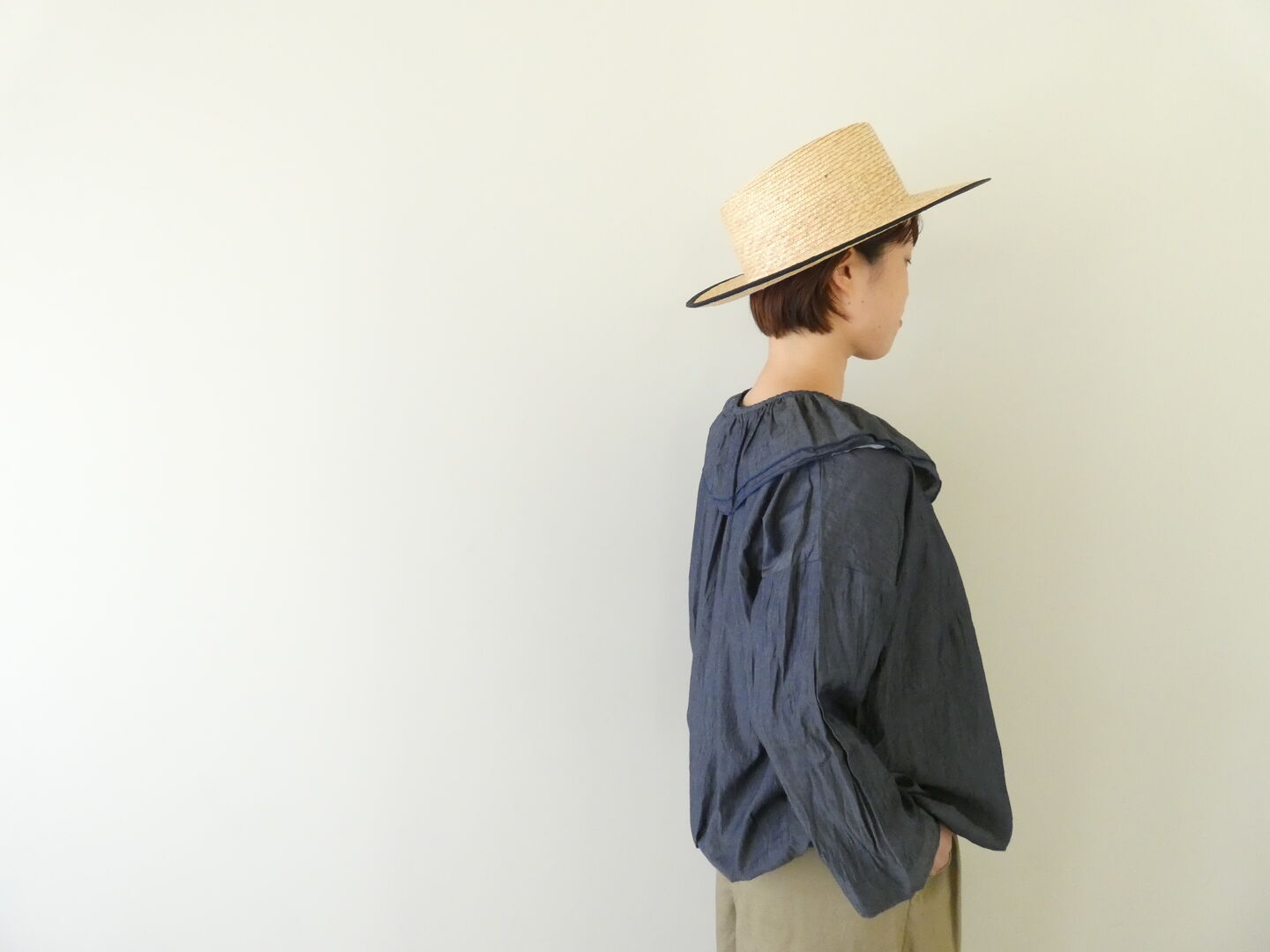 ichi(イチ) デニム衿付きプルオーバの商品画像5