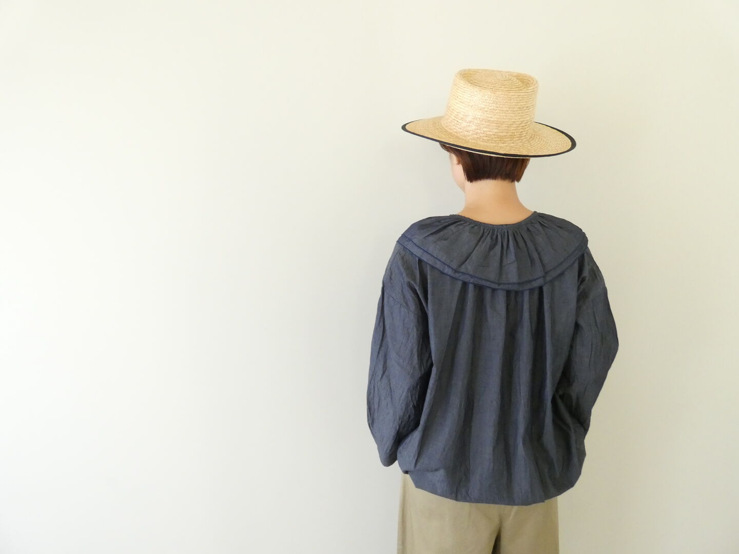 ichi(イチ) デニム衿付きプルオーバの商品画像7