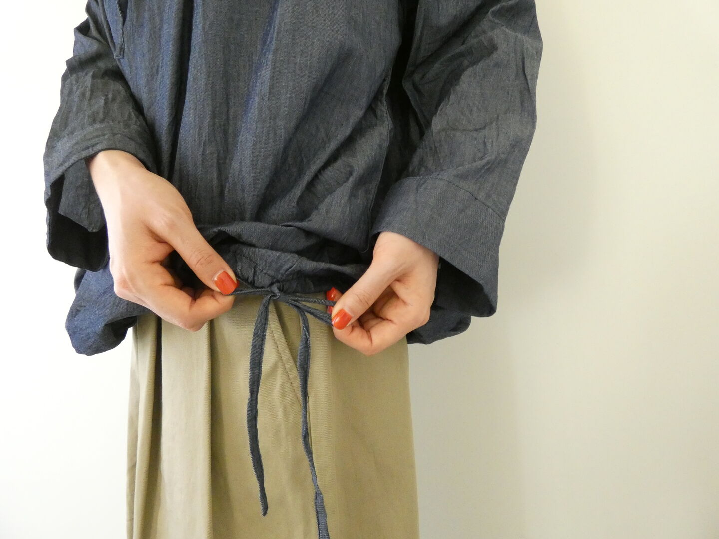 ichi(イチ) デニム衿付きプルオーバの商品画像8