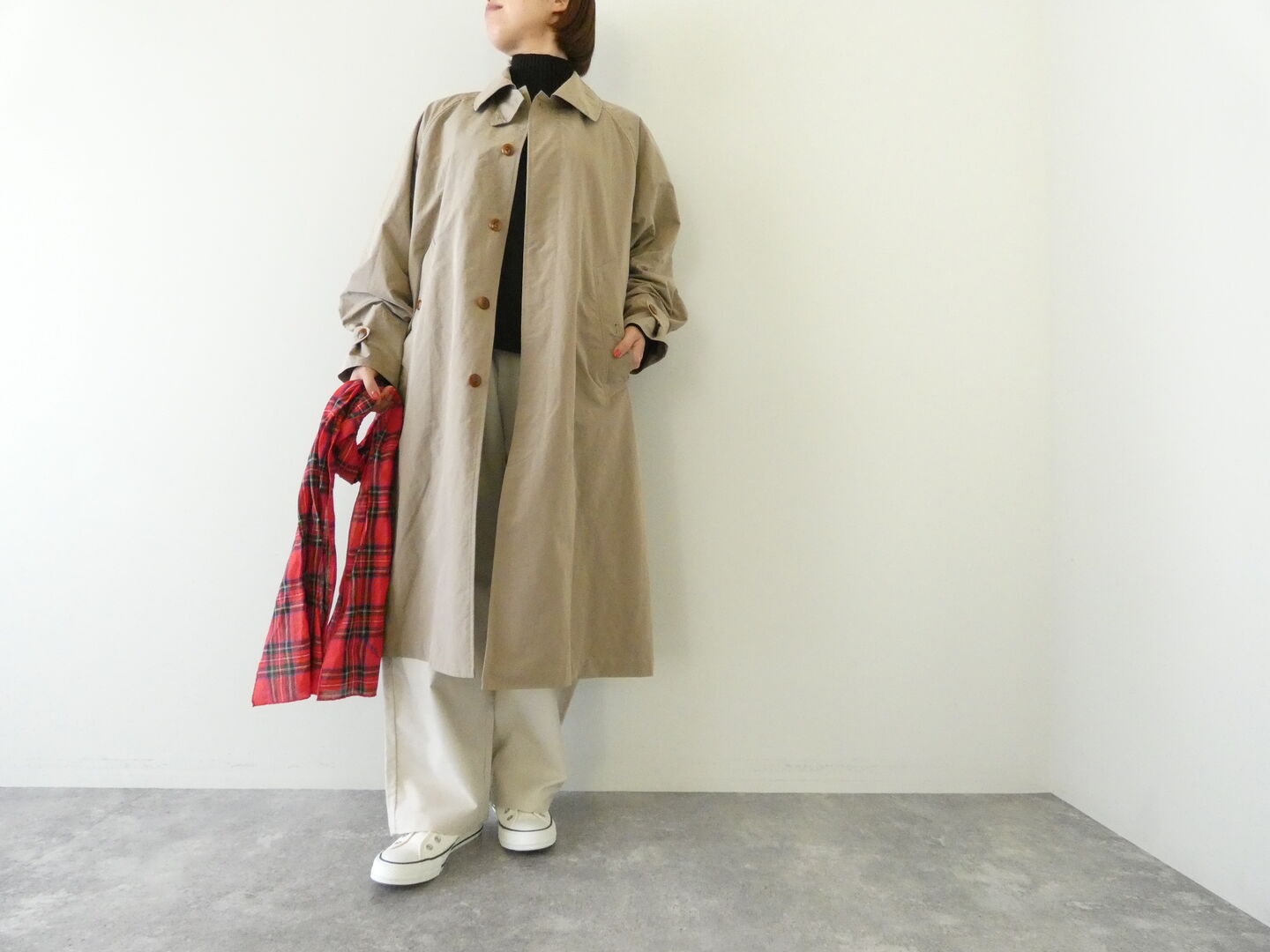 OUVERT(ウーヴェル) NY/PE割繊ウェザーヴィンテージタンブラー撥水加工バルマカーンレイニーコートの商品画像1