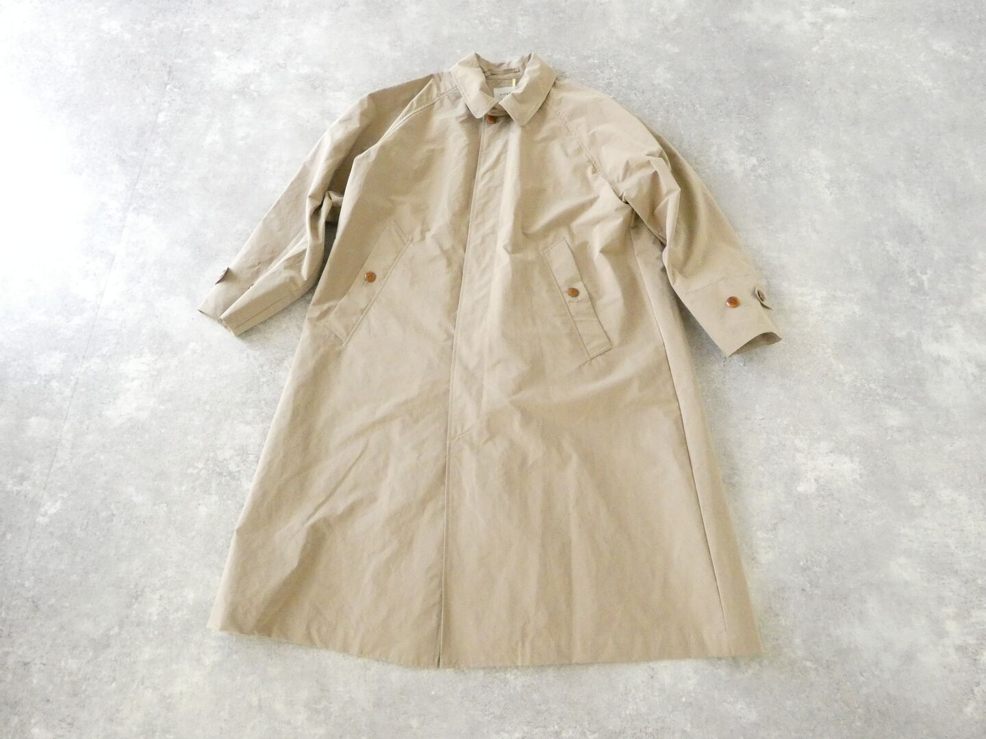 OUVERT(ウーヴェル) NY/PE割繊ウェザーヴィンテージタンブラー撥水加工バルマカーンレイニーコートの商品画像3