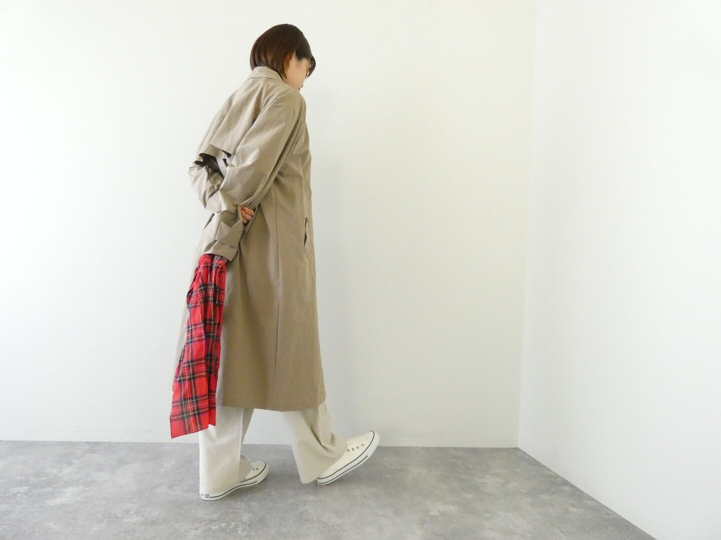 OUVERT(ウーヴェル) NY/PE割繊ウェザーヴィンテージタンブラー撥水加工バルマカーンレイニーコートの商品画像8