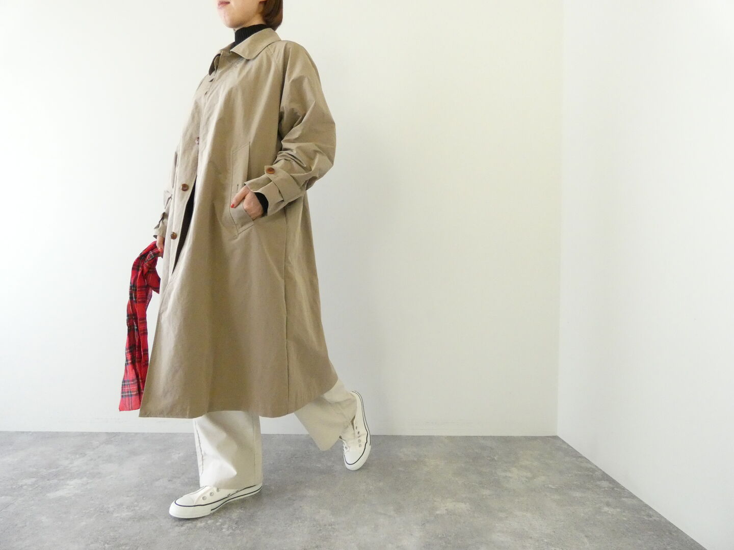 OUVERT(ウーヴェル) NY/PE割繊ウェザーヴィンテージタンブラー撥水加工バルマカーンレイニーコートの商品画像9