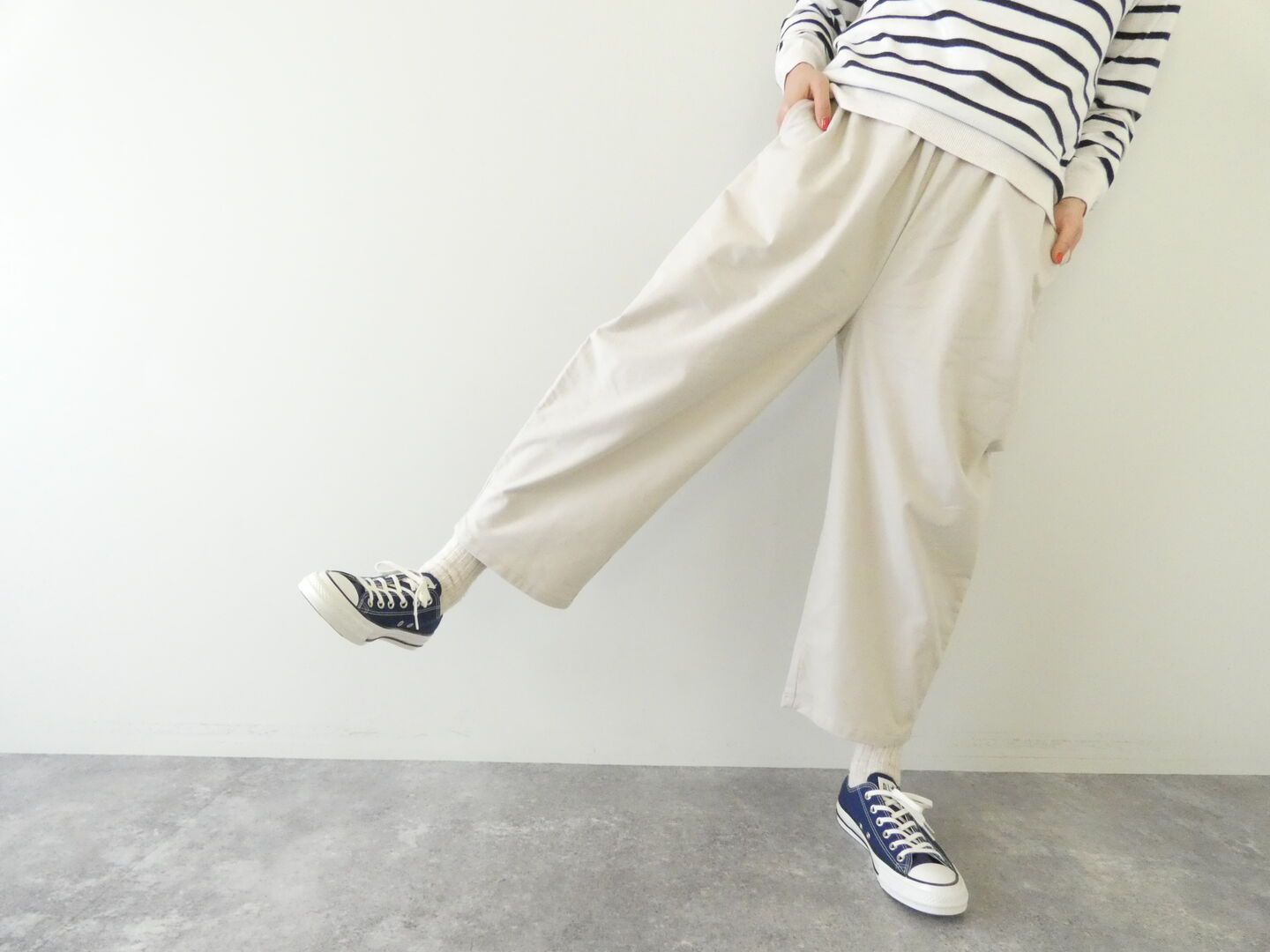 NARU セミスウェード両面起毛エッグパンツの商品画像7
