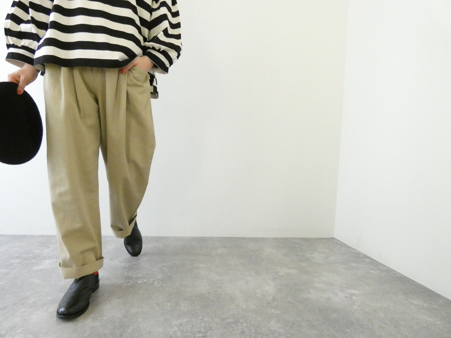 DANTON(ダントン) 2タック　ルーズチノパンツの商品画像2