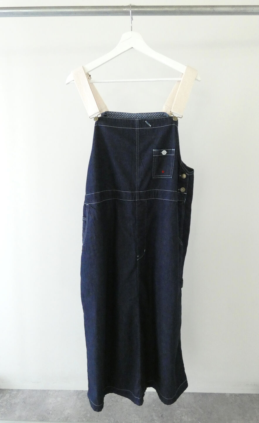 快晴堂(かいせいどう) Girlsマルチシーズン 7オンスデニム BIGオーバーオールスカートの商品画像11
