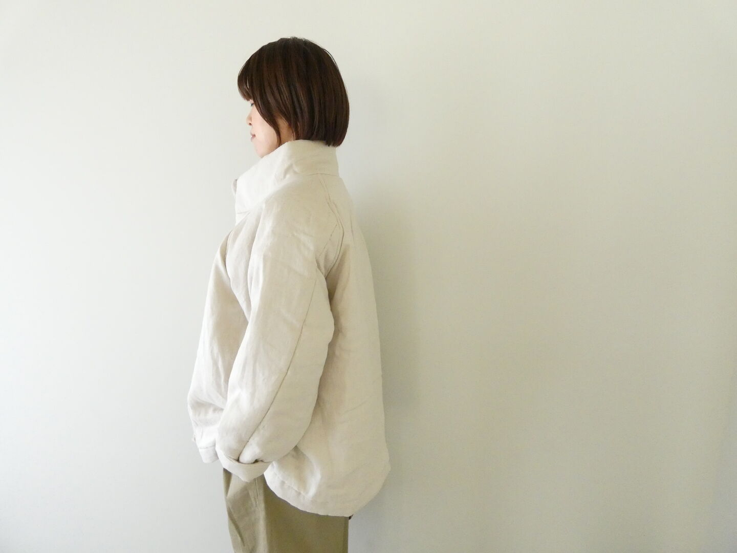 LAITERIE(レイトリー) リネン中綿トグルハーフコートの商品画像10