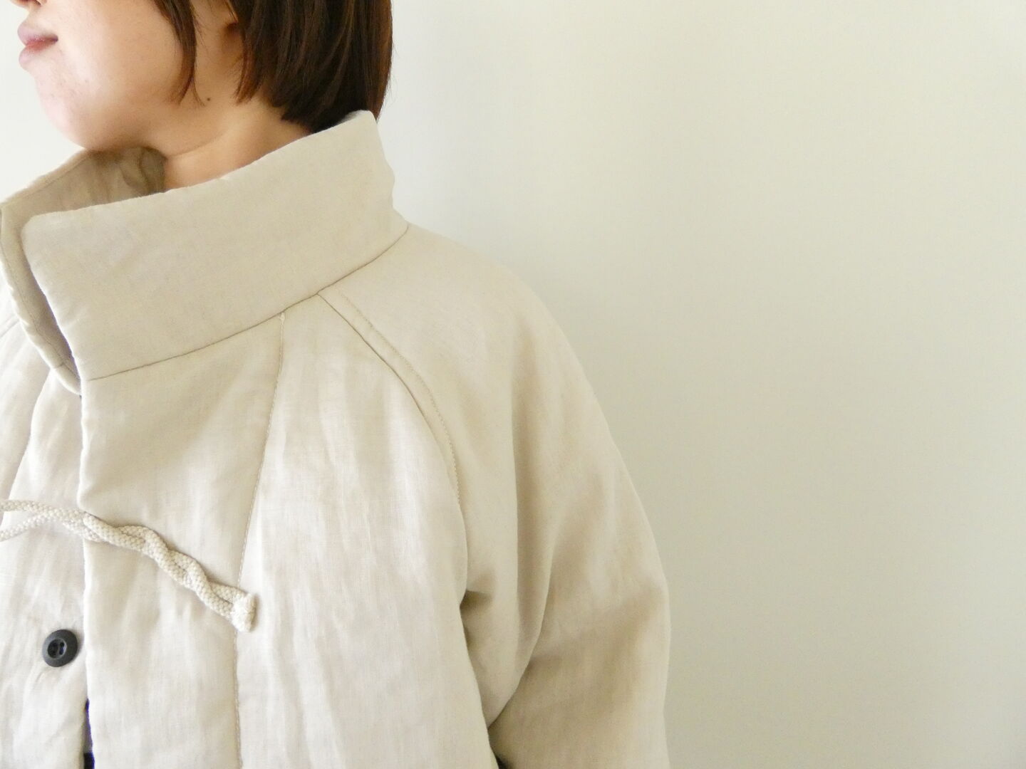 LAITERIE(レイトリー) リネン中綿トグルハーフコートの商品画像3