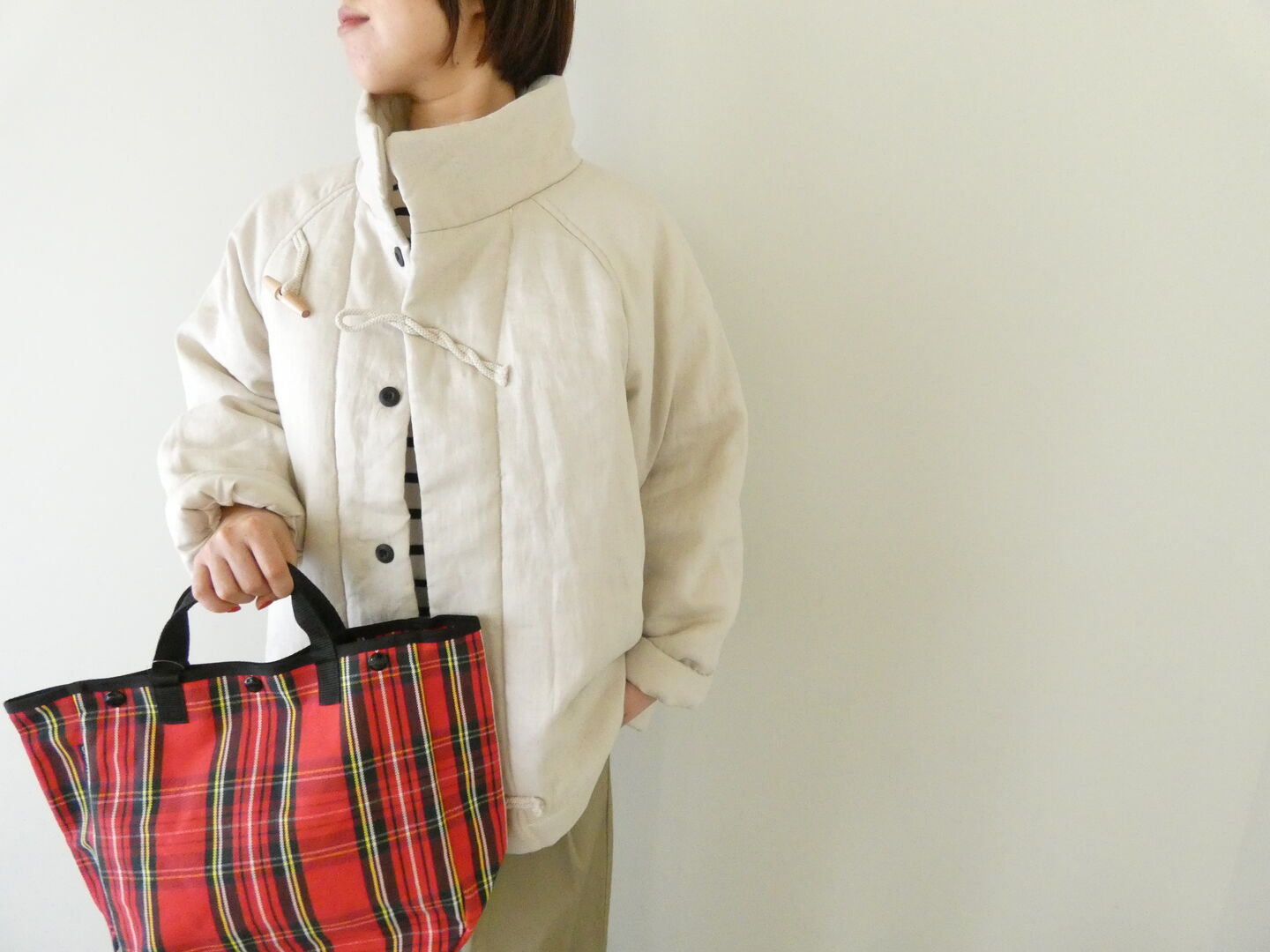 LAITERIE(レイトリー) リネン中綿トグルハーフコートの商品画像8