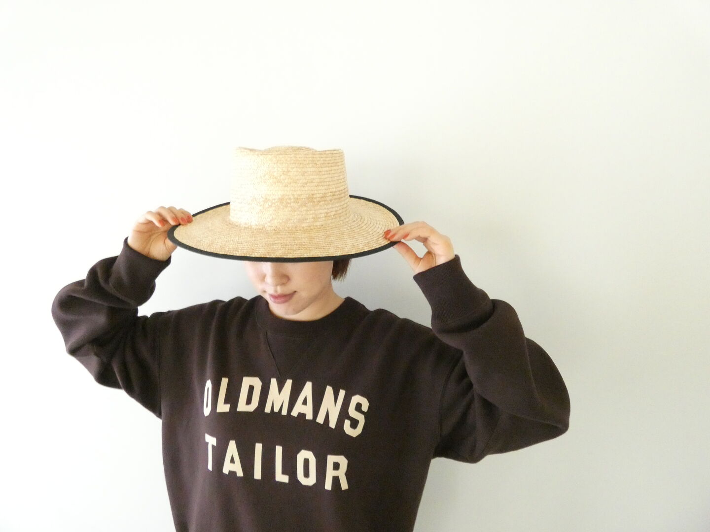 R&D.M.Co-(オールドマンズテーラー) OMT BROWN FLOCKY PRINT SWEATの商品画像1