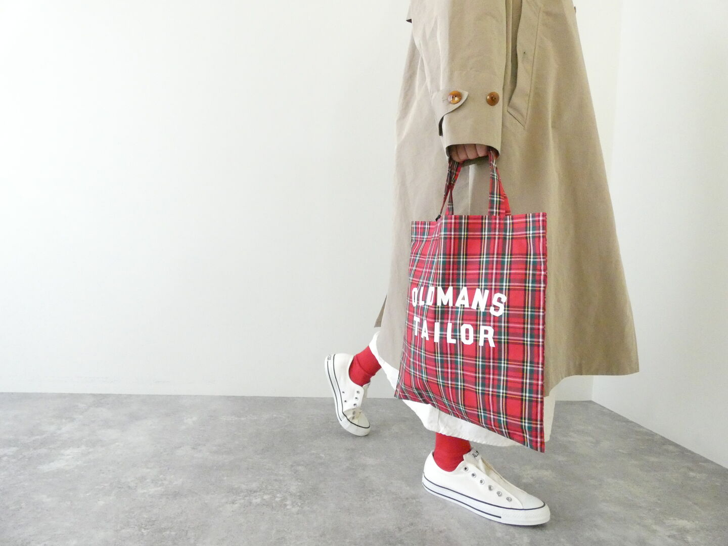 R&D.M.Co-(オールドマンズテーラー) OMT PRINT CHECK MINI TOTE BAGの商品画像4