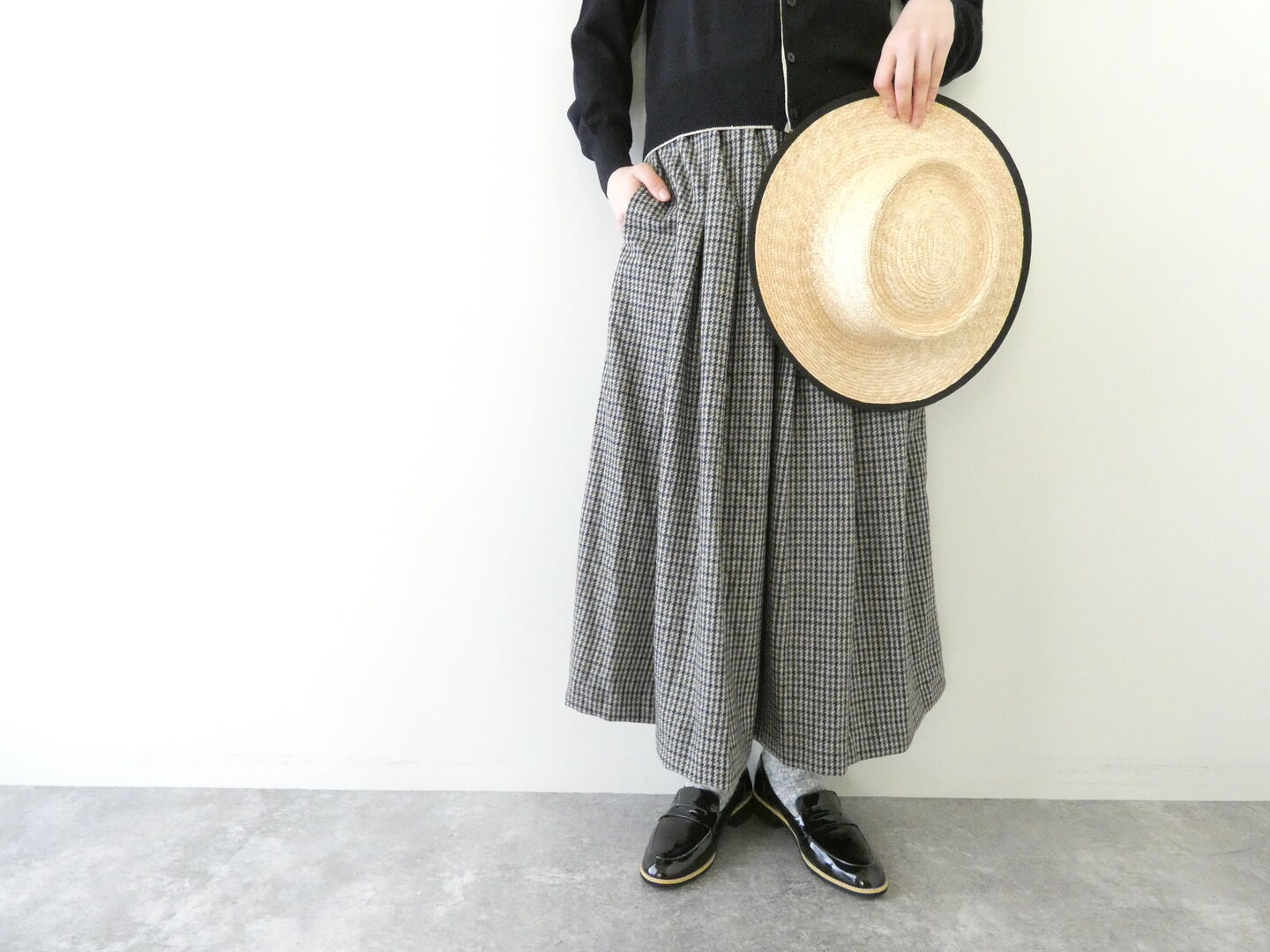 ina(イナ) ECO WOOL ガンクラブタックスカートの商品画像1