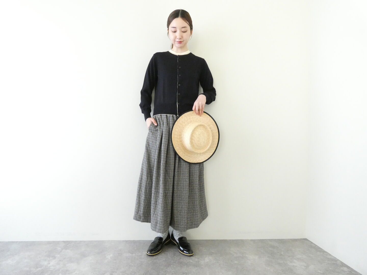ina(イナ) ECO WOOL ガンクラブタックスカートの商品画像2