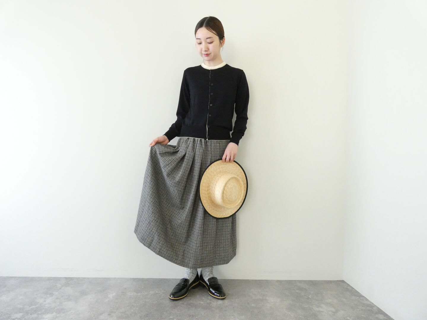 ina(イナ) ECO WOOL ガンクラブタックスカートの商品画像7