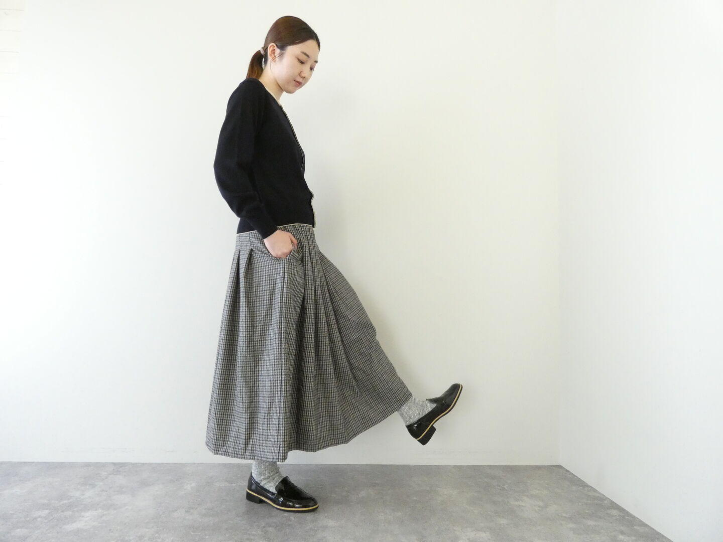 ina(イナ) ECO WOOL ガンクラブタックスカートの商品画像9