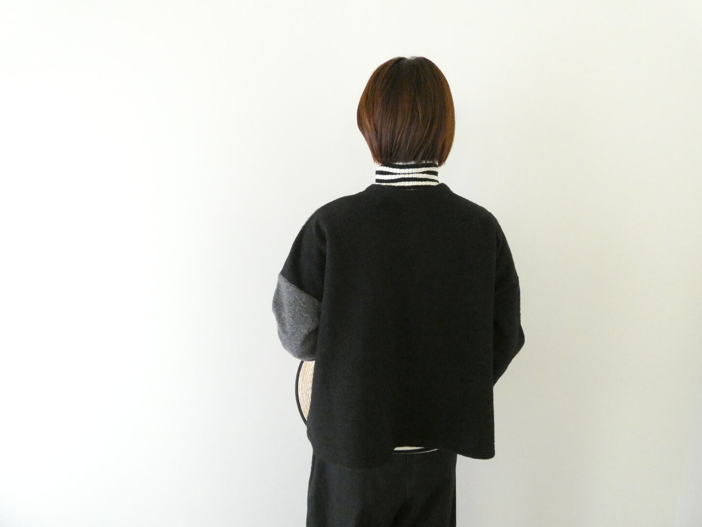 NARU トラベルウールプレミアバイカラー2WAYカーディガンの商品画像2