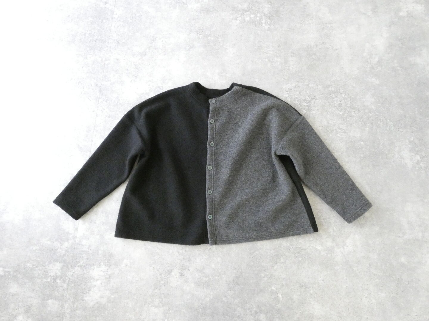 NARU トラベルウールプレミアバイカラー2WAYカーディガンの商品画像3