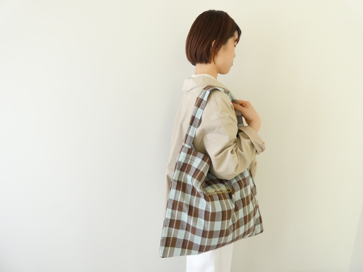 beej(ビージ) チェック柄ワンショルダーバッグの商品画像3