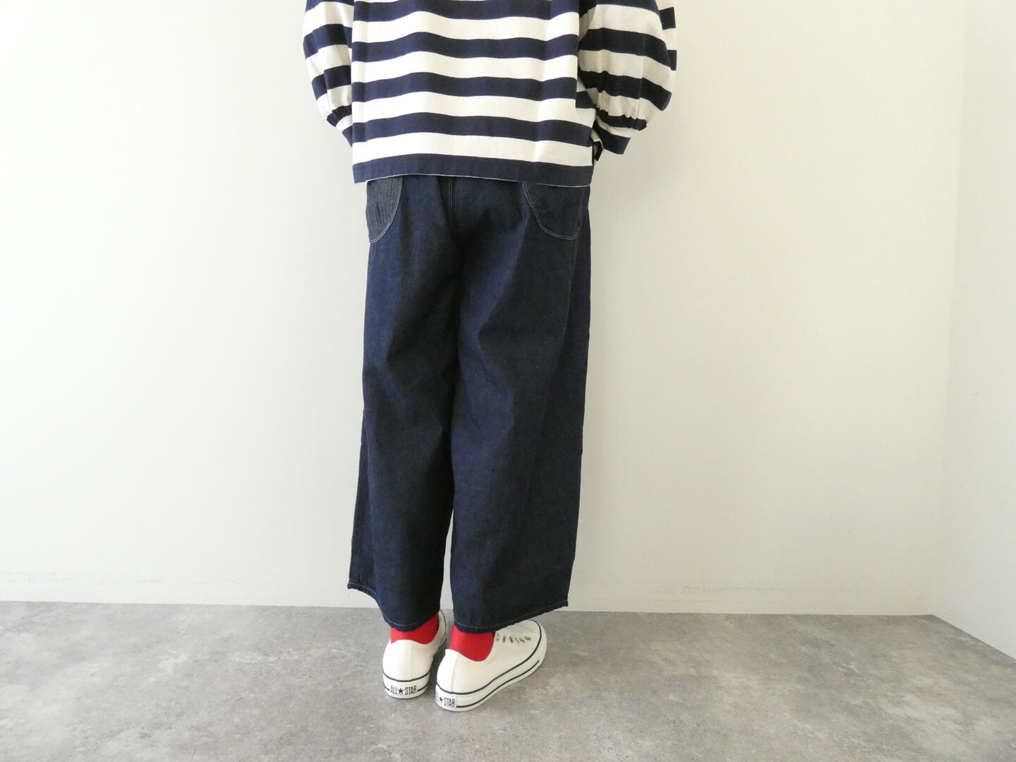 快晴堂(かいせいどう) Girlsマルチシーズン 7オンスデニム　ふわふわタックパンツの商品画像7
