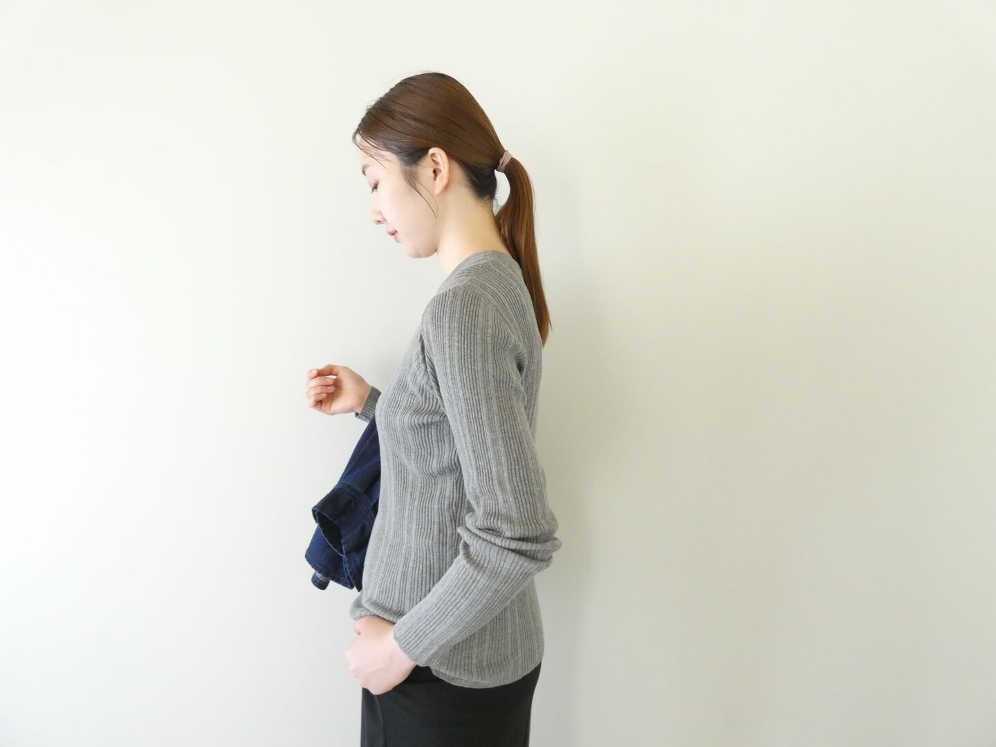 mizuiro ind(ミズイロインド) クルーネックリブプルオーバーの商品画像6