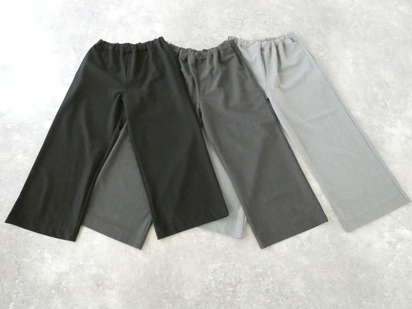 prit(プリット) 30/2ツイルストレッチ裏起毛ワイドパンツの商品画像2