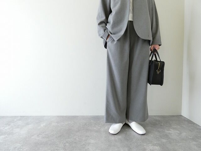 prit(プリット) 30/2ツイルストレッチ裏起毛ワイドパンツの商品画像6