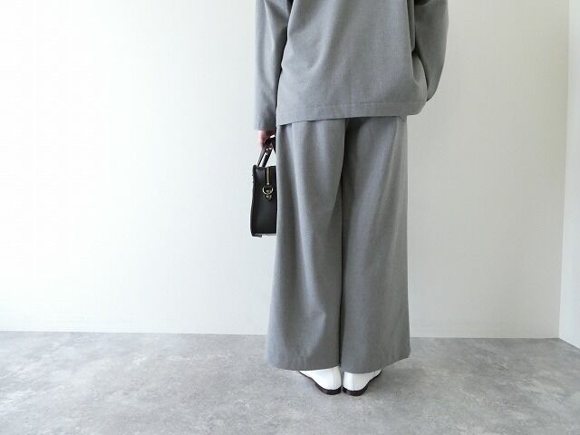 prit(プリット) 30/2ツイルストレッチ裏起毛ワイドパンツの商品画像8
