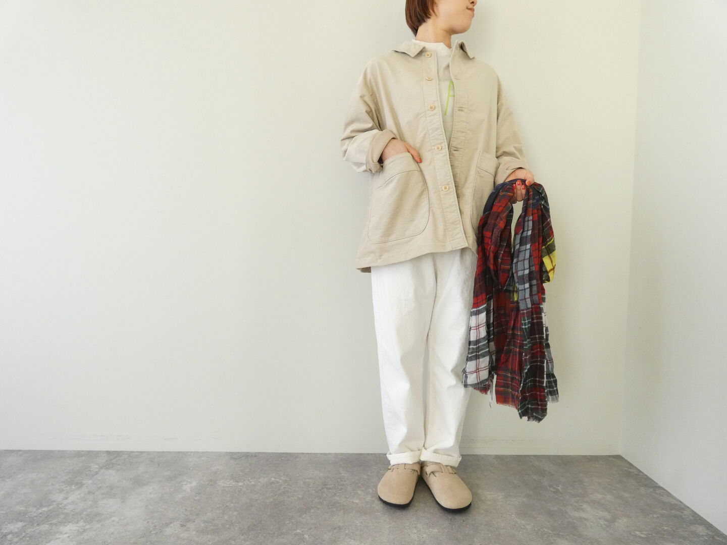 prit(プリット) ストレッチモールスキンカバーオールの商品画像1