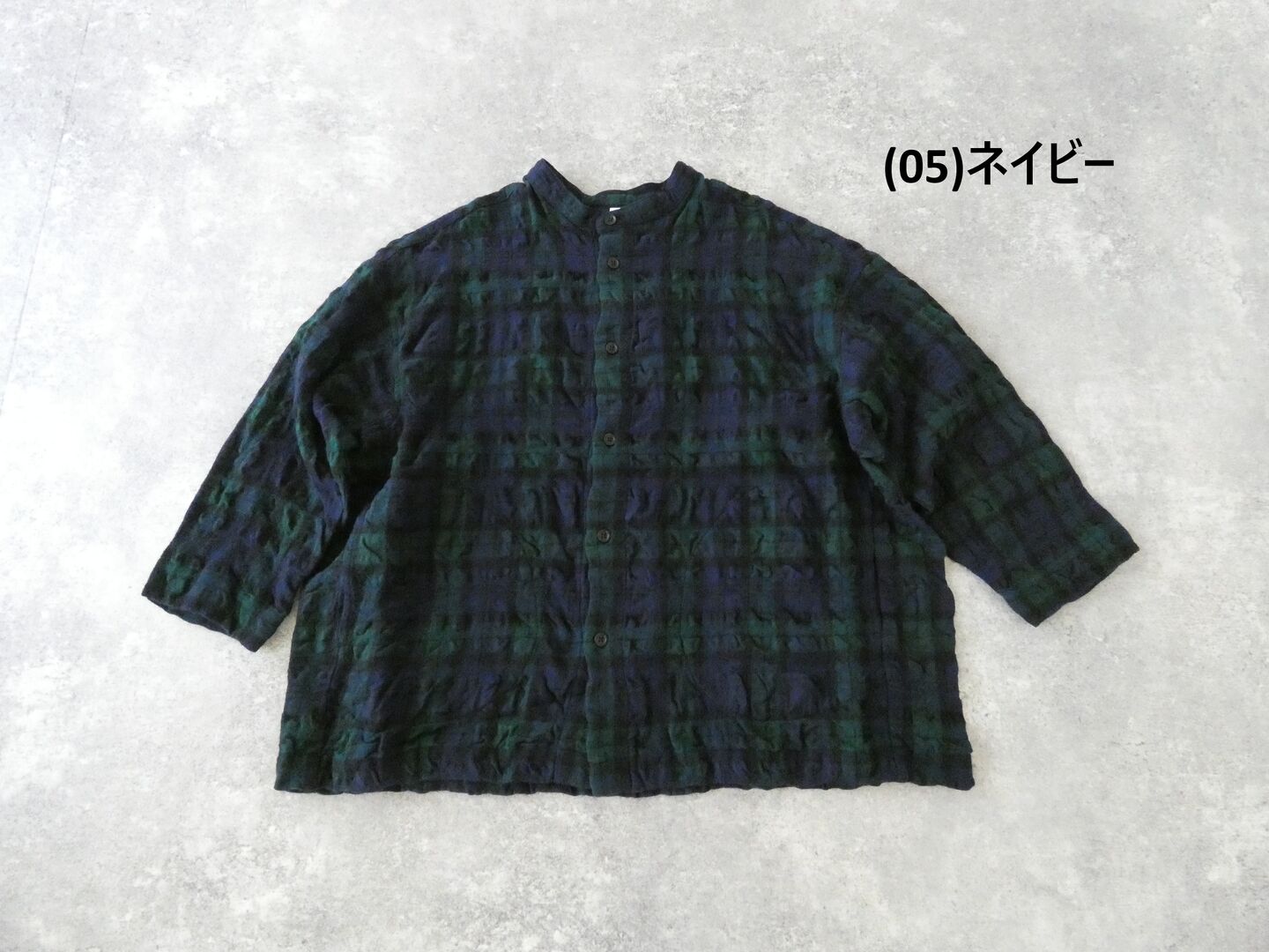 prit(プリット) ウールコットンチェックスタンドカラーシャツジャケットの商品画像42