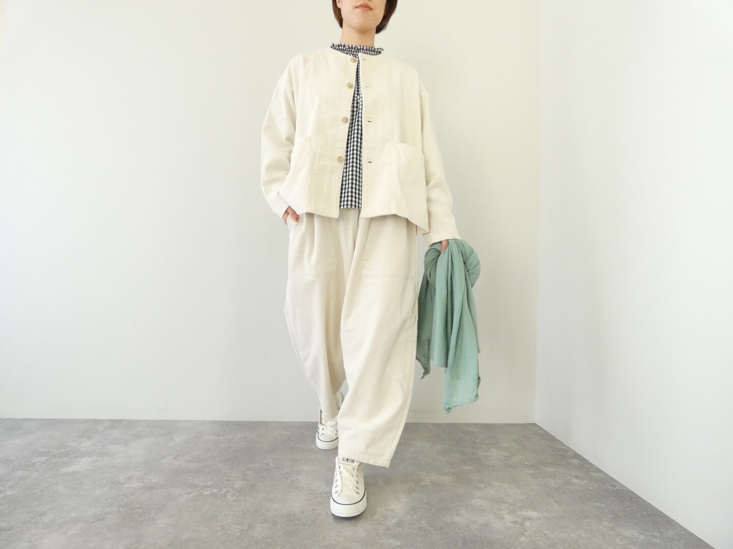prit(プリット) 8ウェールコーデュロイノーカラージャケットの商品画像12
