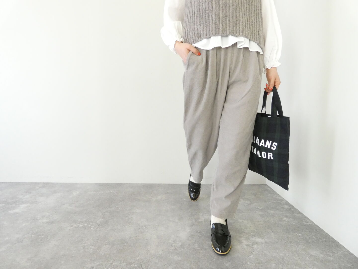 RINEN(リネン)  16/1 14ウェルコーデュロイテーパードパンツの商品画像9
