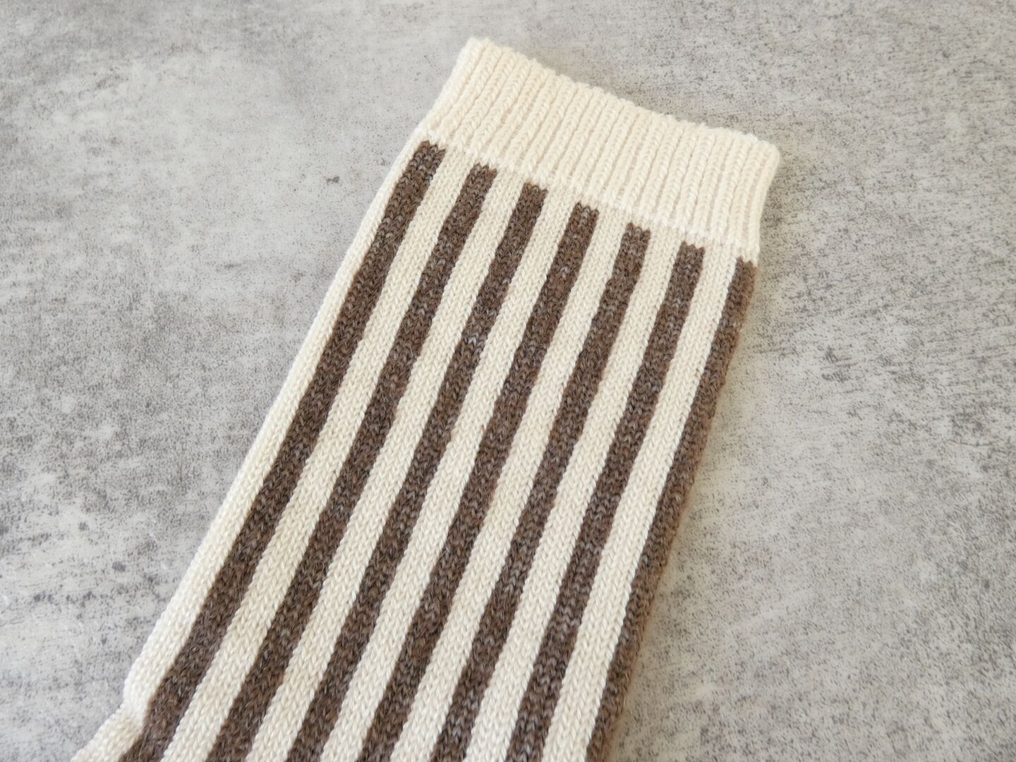yahae(ヤハエ) Organic Cotton Mohair Stripe Socksの商品画像16