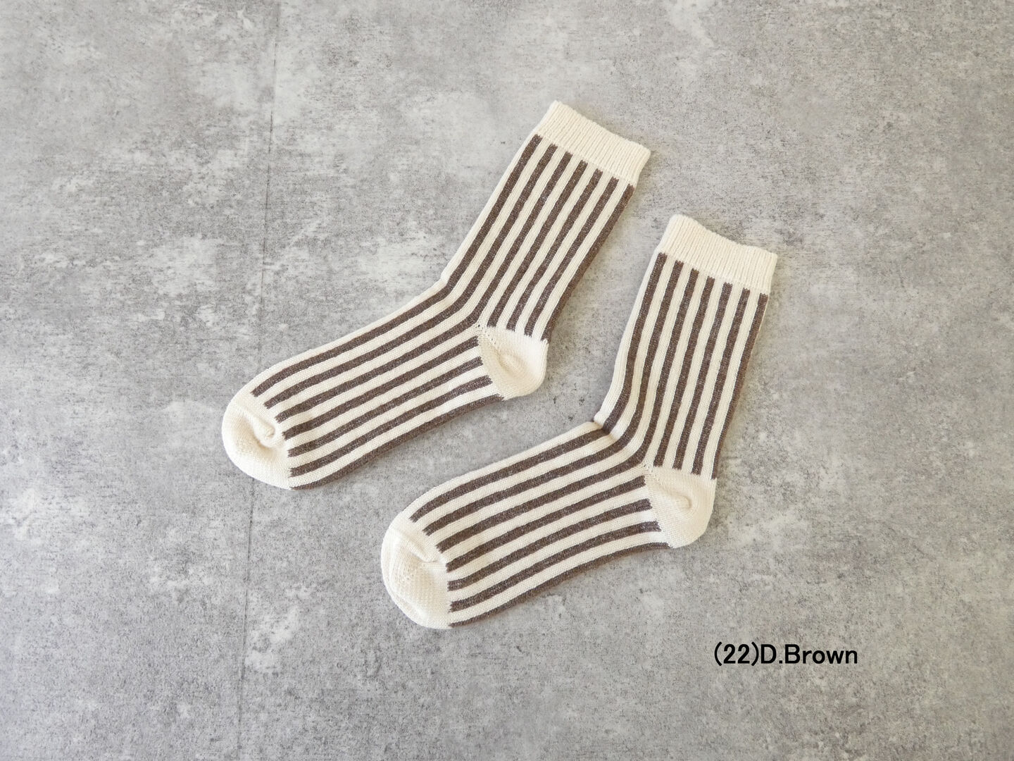 yahae(ヤハエ) Organic Cotton Mohair Stripe Socksの商品画像3