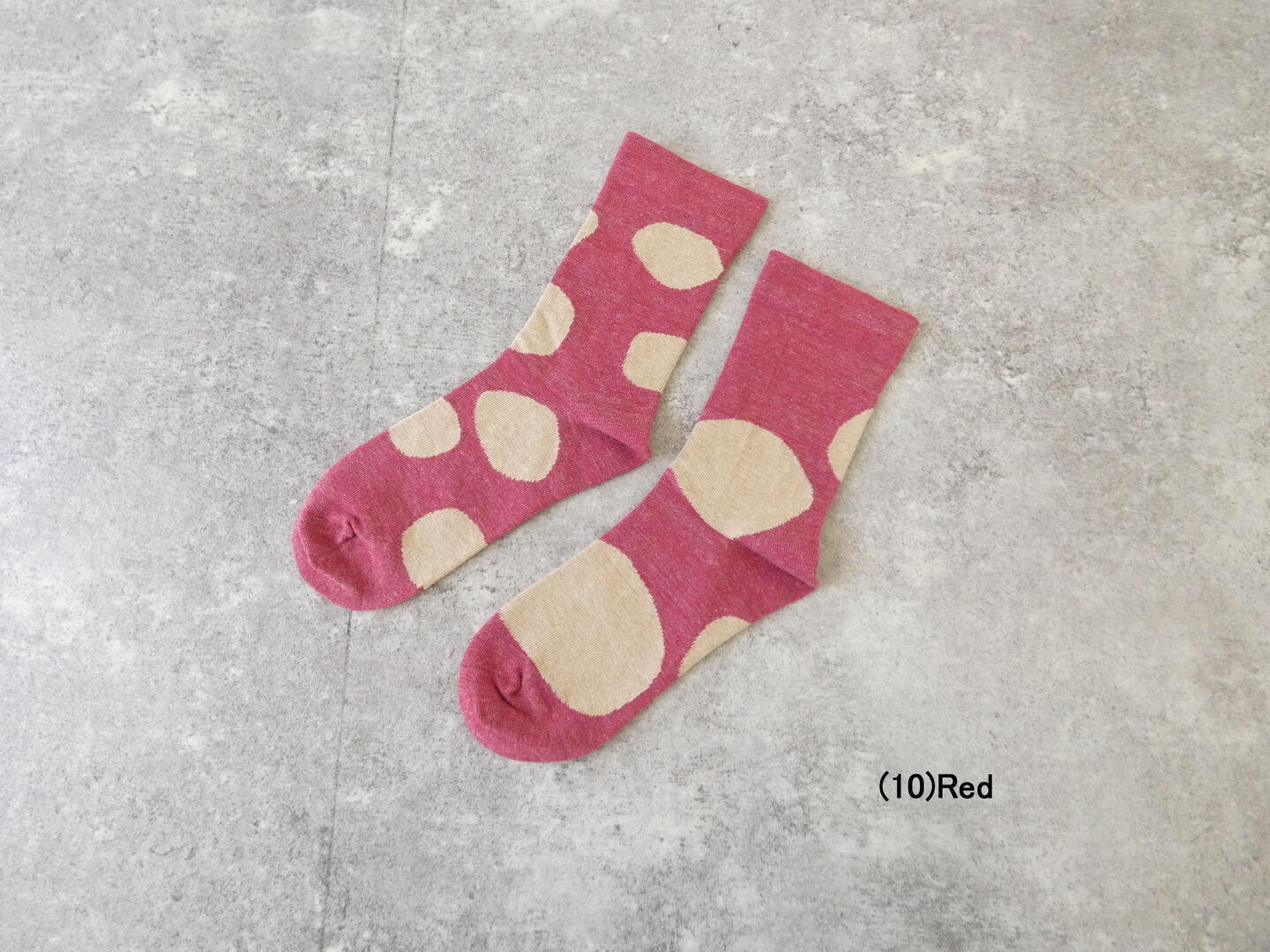 yahae(ヤハエ) Organic Cotton Rubber Free Natural Dot Socksの商品画像3