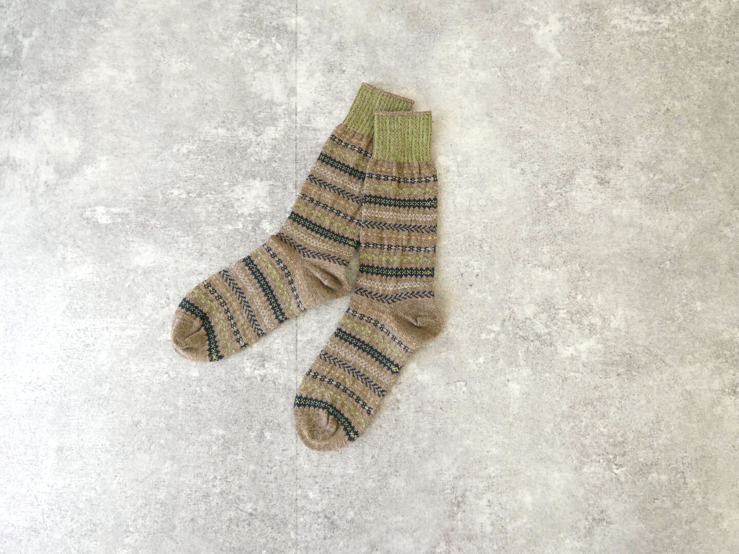 yahae(ヤハエ) Wool Fair Iste Socksの商品画像1