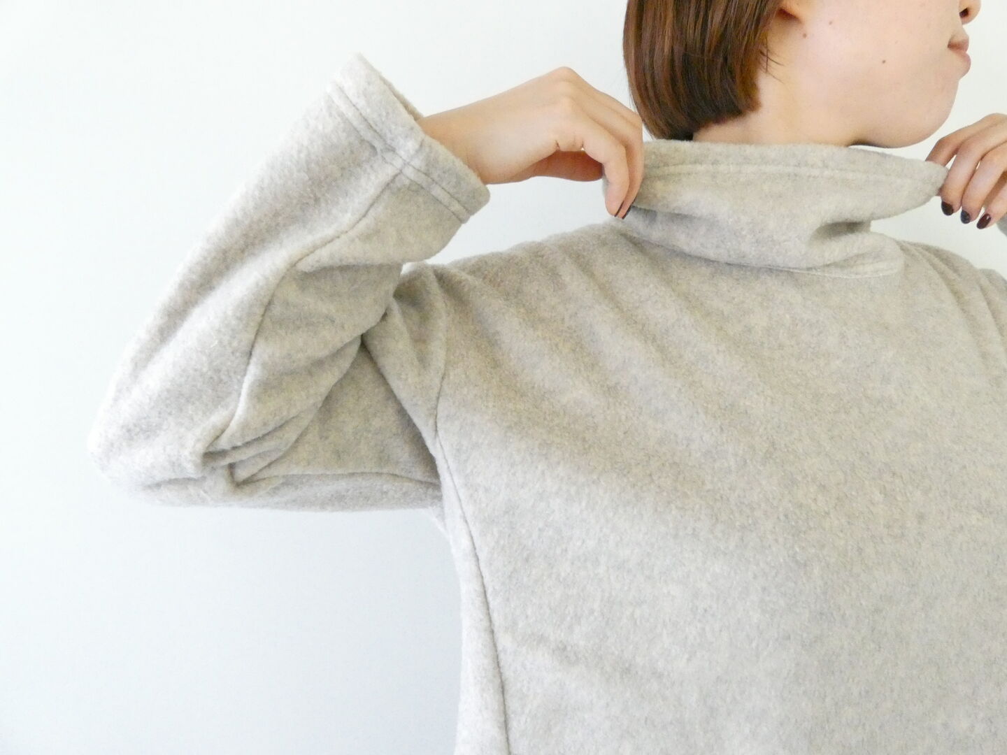 快晴堂(かいせいどう) Girl's・とろんとしたフリース オフタートル・プルオーバーの商品画像1
