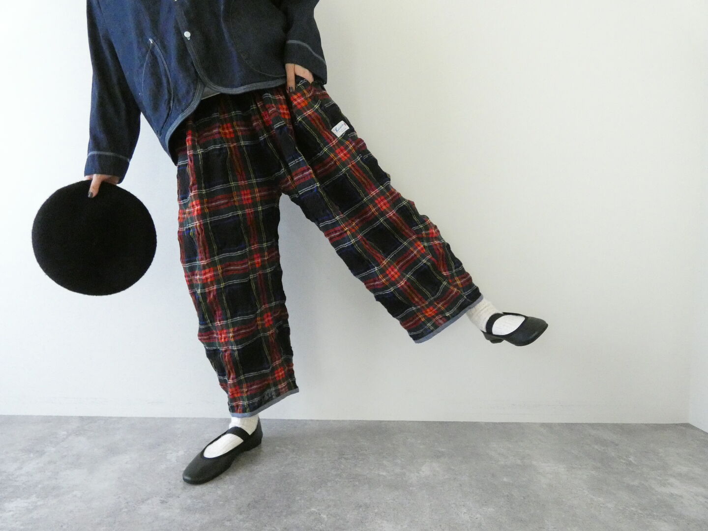 快晴堂(かいせいどう) NEW!タータンフォーエバー ふわふわタックパンツの商品画像5