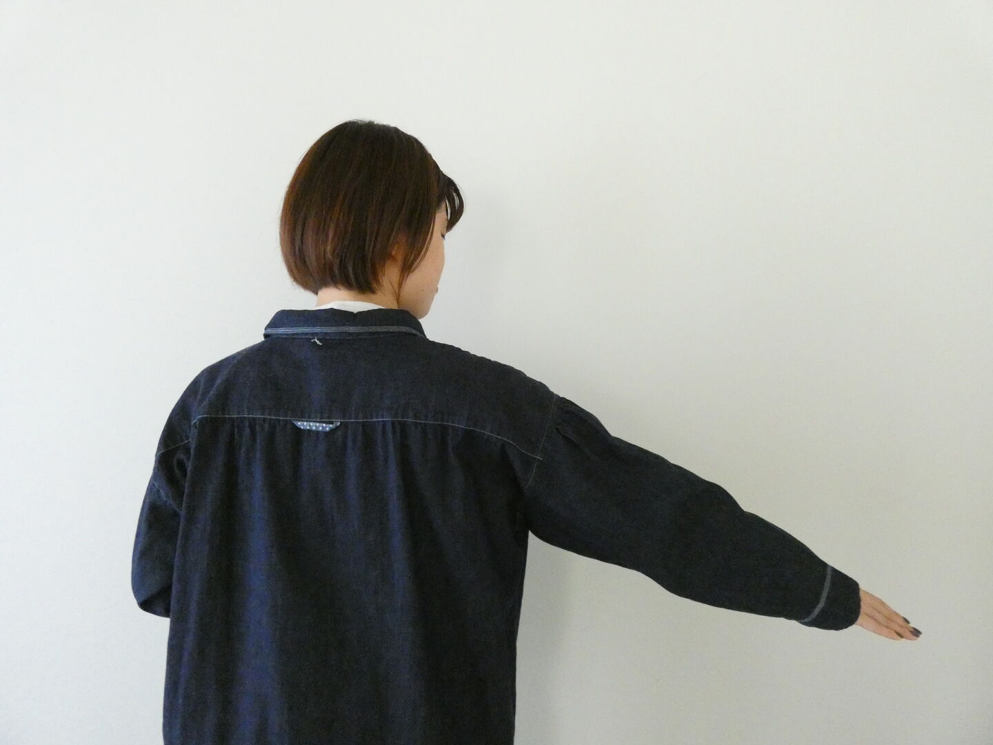 快晴堂(かいせいどう) Girl's・マルチシーズン7オンスデニム 羽織カバーシャツの商品画像8