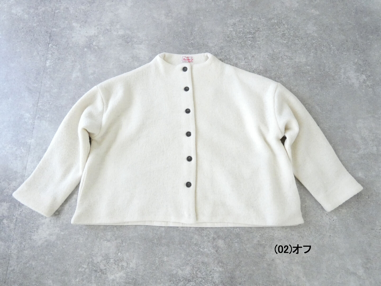 mao made(マオメイド) 中綿キルト布帛×ドッキング　モックネックワイドジャケットの商品画像10