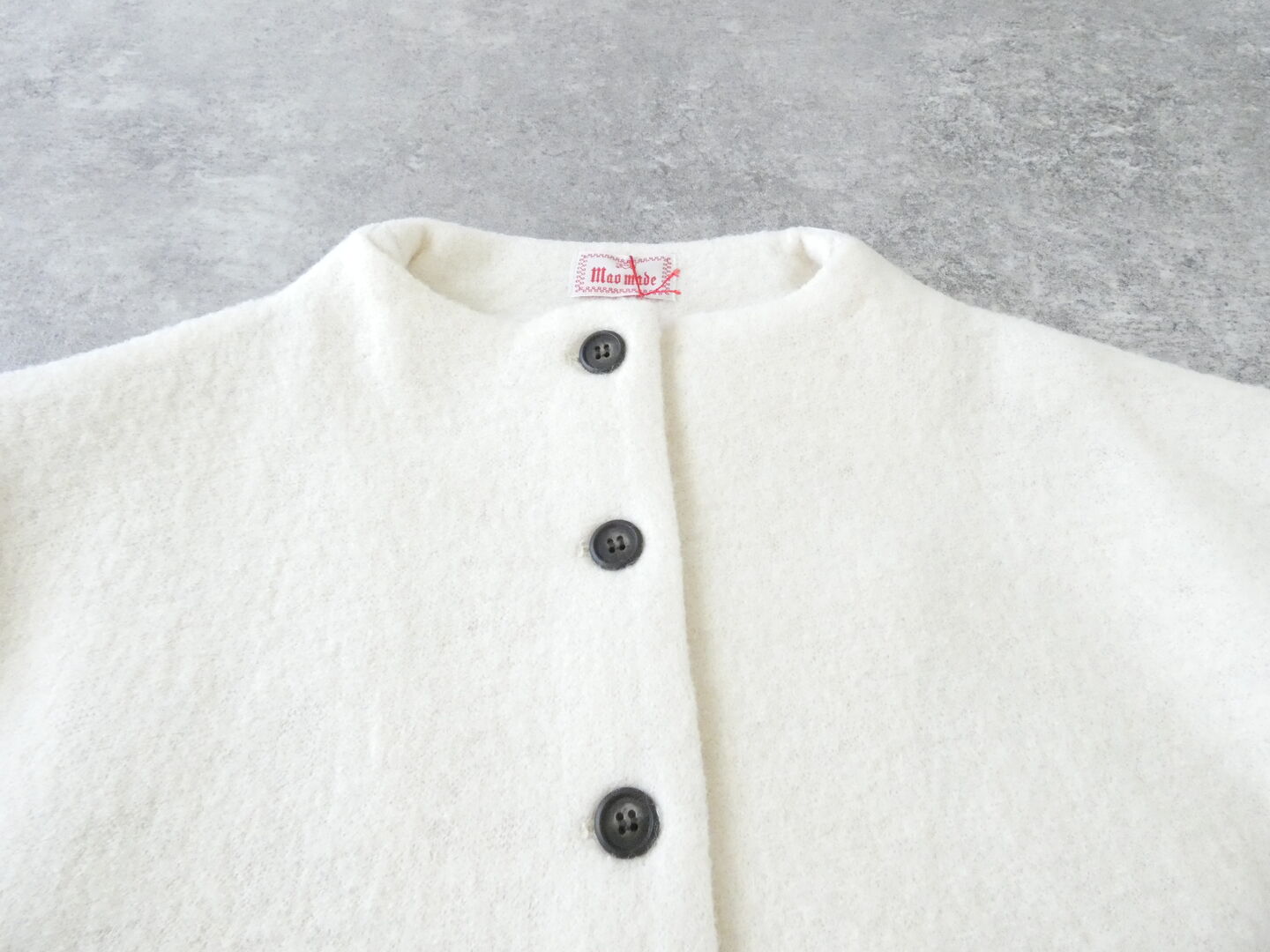 mao made(マオメイド) 中綿キルト布帛×ドッキング　モックネックワイドジャケットの商品画像16