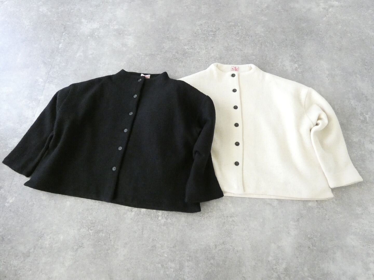 mao made(マオメイド) 中綿キルト布帛×ドッキング　モックネックワイドジャケットの商品画像3