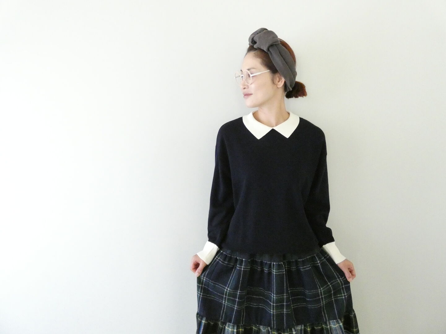 mao made(マオメイド) やわらかコットンちょこっと衿レディライクプルオーバーの商品画像1