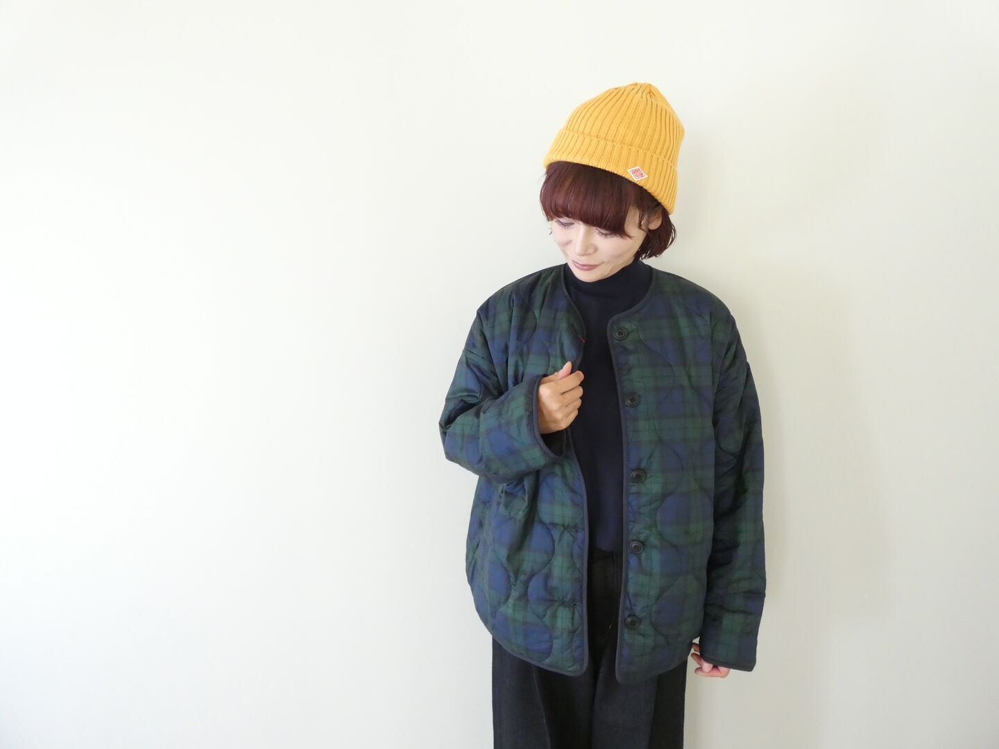 mao made(マオメイド) インクジェットプリント柄柄キルトリバーシブル　軽くてあったかリバーシブルジャケットの商品画像1