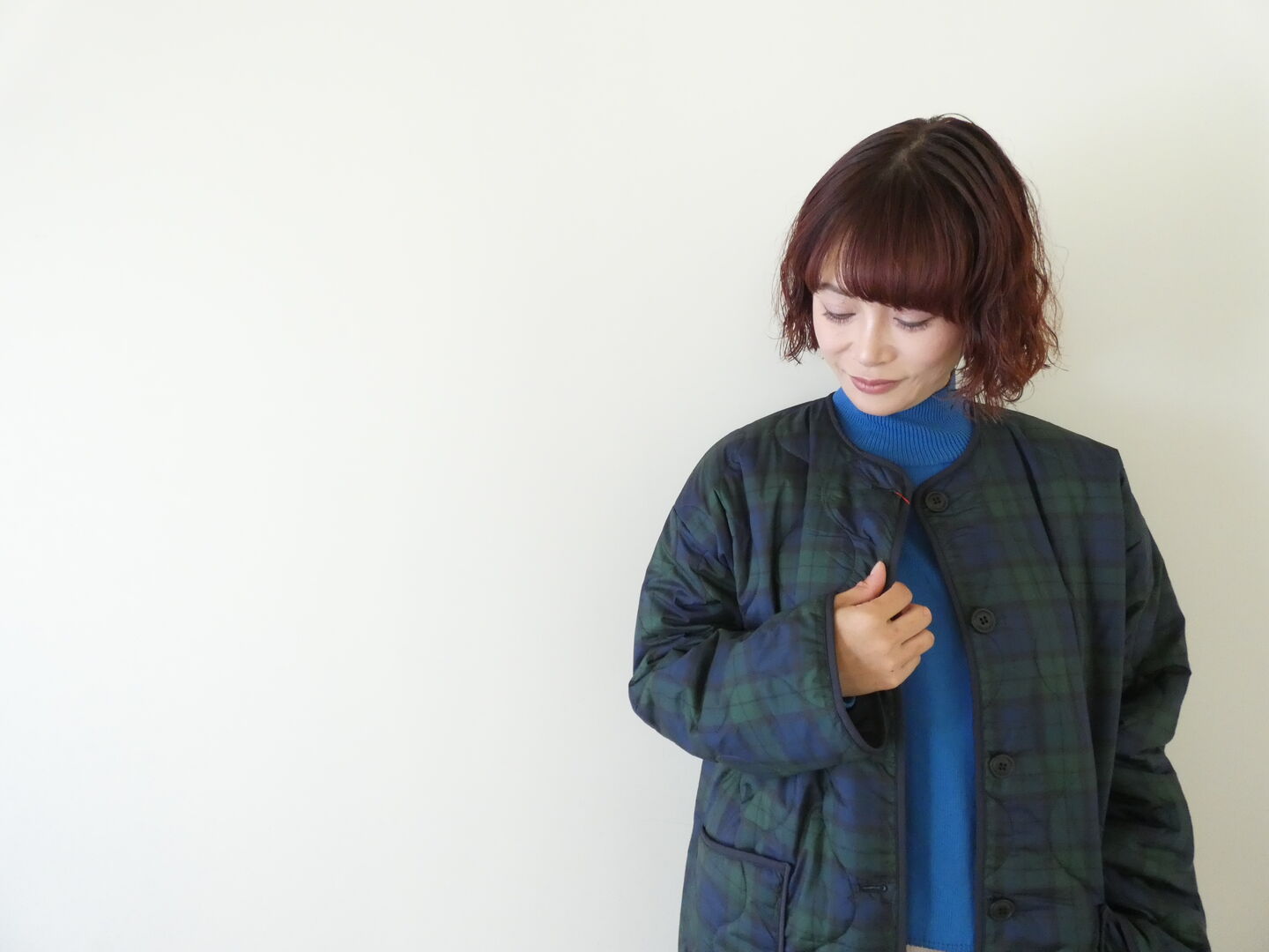 mao made(マオメイド) インクジェットプリント柄柄キルトリバーシブル　軽くてあったかリバーシブルロングコートの商品画像5